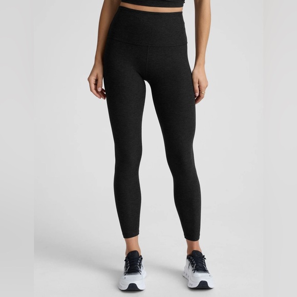 Beyond Yoga Pants - Beyond Yoga Caught in the Midi Space dye Leggings Black Size Small High Rise 7/8
